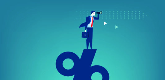 Eine echte Zinswende wird es nicht geben Mann auf Zinsberg