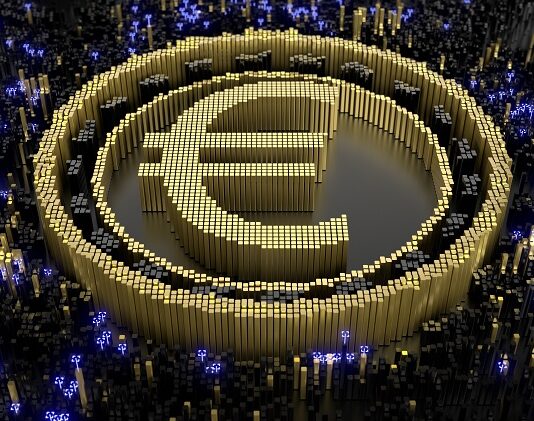 Was es mit dem digitalen Euro auf sich hat digitalisiertes Euro Symbol