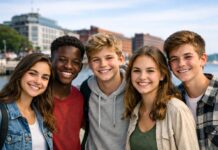 Konfirmation, Kommunion und Co. Happy Jugendliche an der Kieler Förde