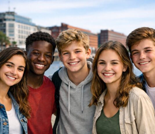 Konfirmation, Kommunion und Co. Happy Jugendliche an der Kieler Förde